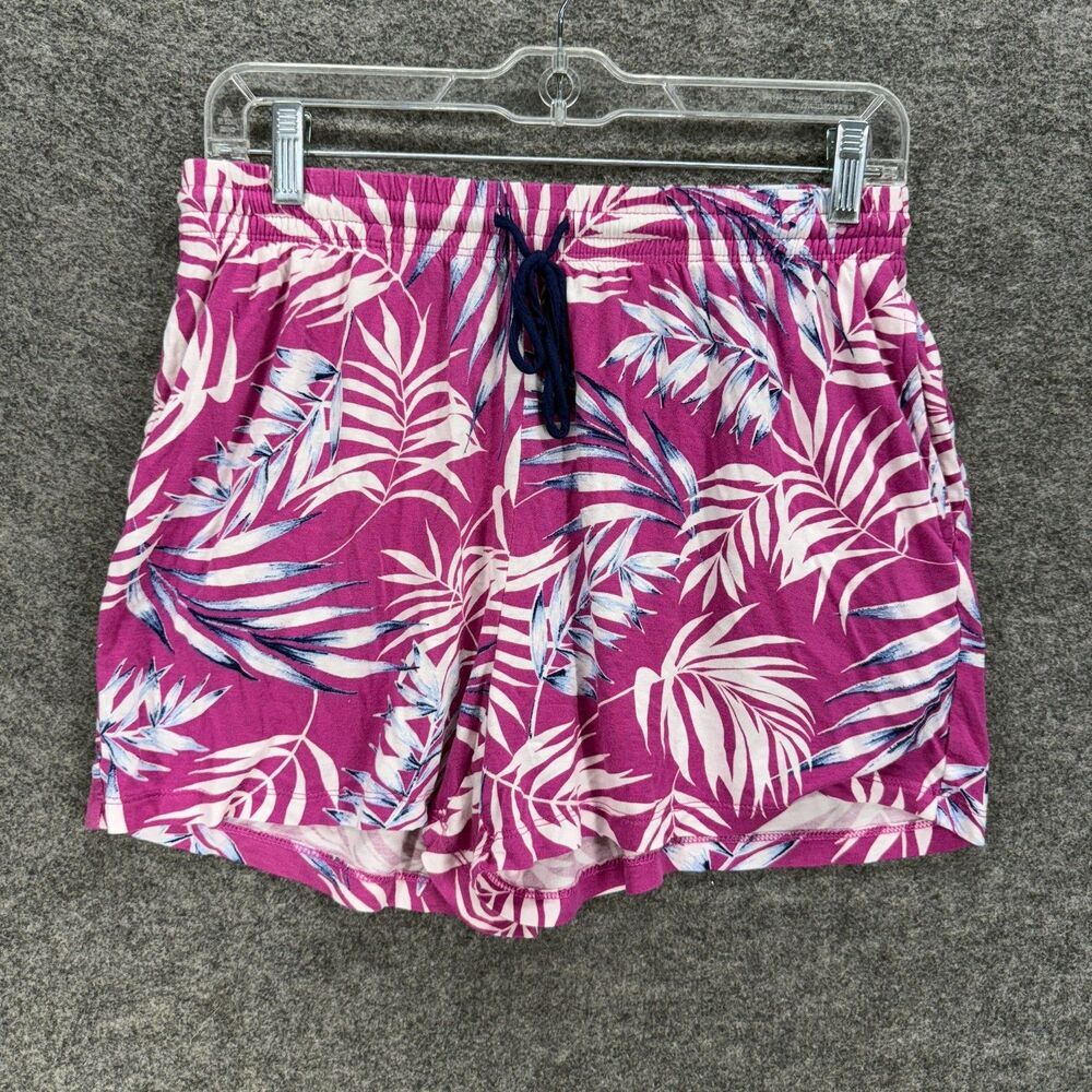 Joyspun Shorts Women S Small Pink Floral Mid Rise Chino Drawstring Pockets